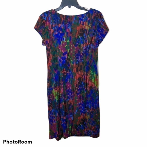 Ellen Tracy Gathered Waist Sheath Dress Sz 10 - Picture 2 of 7